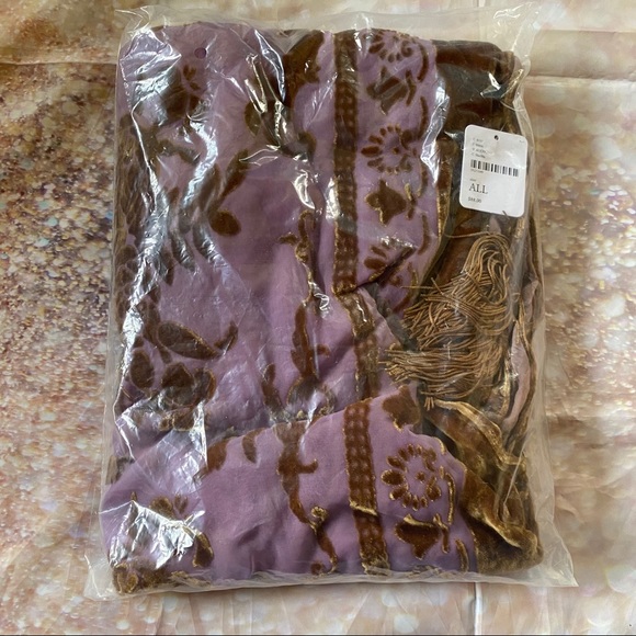 Free People Nightbird Burnout Velvet Fringe Kimono - Picture 5 of 6